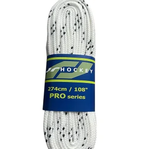 JR HOCKEY PRO SERIES șireturi din bumbac pentru patine 12 mm – șireturi durabile pentru hochei